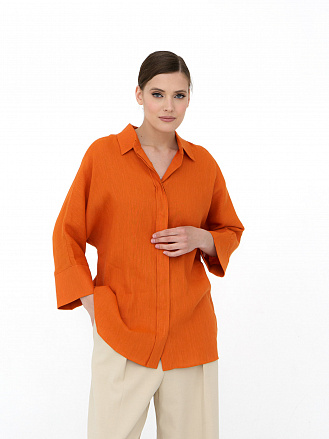Блузка женская КЛ-7728-ИЛ23 оранжевый